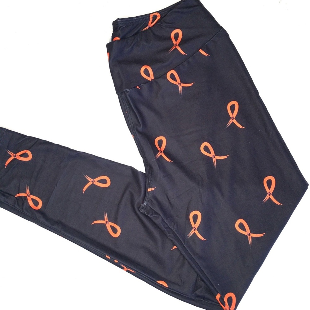 Orange Ribbon Leggings